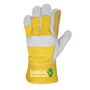 DI 1064 Double Palm Cow Split Rubberized Cuff